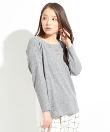 LOWRYS FARM | ニットソードルマンプルオーバーロングスリーブ(トップス)