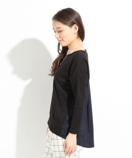 LOWRYS FARM（ローリーズファーム）の「ニットソードルマンプルオーバーロングスリーブ（トップス・レディース・アイボリー/ブラック/グレー・Ｍ/Ｌ）」の4枚目の写真