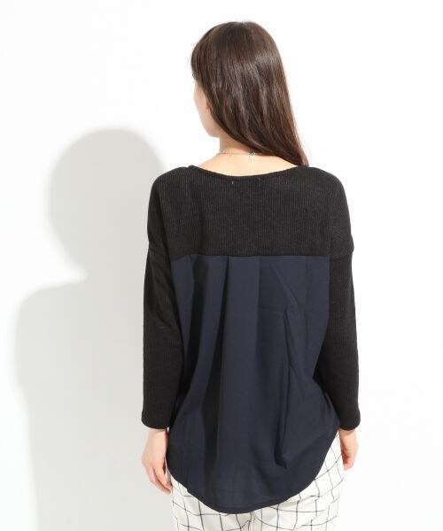 LOWRYS FARM（ローリーズファーム）の「ニットソードルマンプルオーバーロングスリーブ（トップス・レディース・アイボリー/ブラック/グレー・Ｍ/Ｌ）」の5枚目の写真