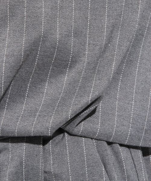 LOWRYS FARM(ローリーズファーム)の「ノースリ*テーパードパンツ2(ワンピース/ドレス・レディース・ブラック/グレー×ストライプ/ネイビーストライプ・M/L)」の8枚目の写真