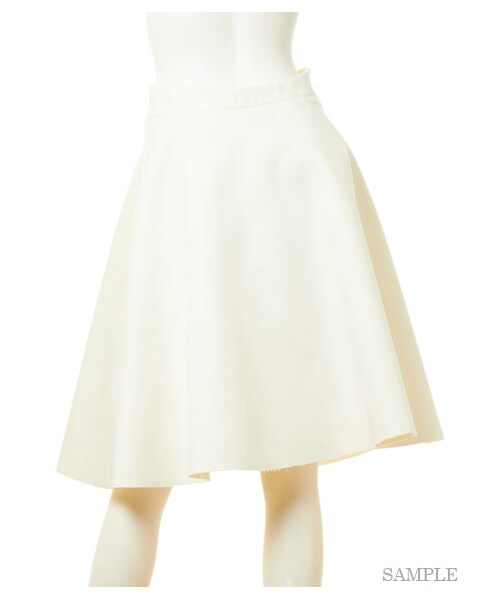 FURFUR（ファーファー）の「[FURFUR]ボンディング スカート（膝丈スカート・レディース・WHT/BLU/PNK・F）」の5枚目の写真