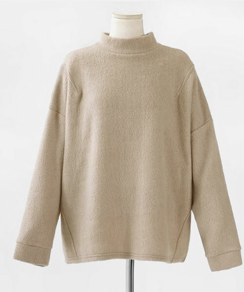 DHOLIC(ディーホリック)の「ハイネックルーズフィットトップス(ニット/セーター・レディース・ベージュ/ピンク/ブラックグレー/グレー・free)」の1枚目の写真