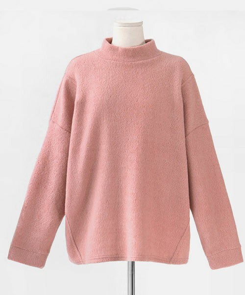 DHOLIC(ディーホリック)の「ハイネックルーズフィットトップス(ニット/セーター・レディース・ベージュ/ピンク/ブラックグレー/グレー・free)」の4枚目の写真