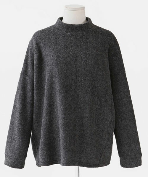 DHOLIC(ディーホリック)の「ハイネックルーズフィットトップス(ニット/セーター・レディース・ベージュ/ピンク/ブラックグレー/グレー・free)」の2枚目の写真