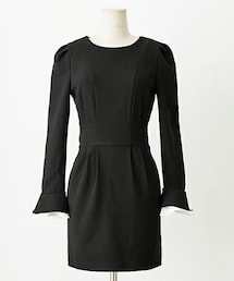 imvely | 配色ラッフル袖ワンピース(ワンピース)