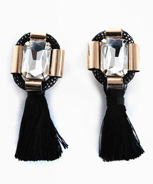 DHOLIC | キュービック&タッセルピアス(ピアス（両耳用）)