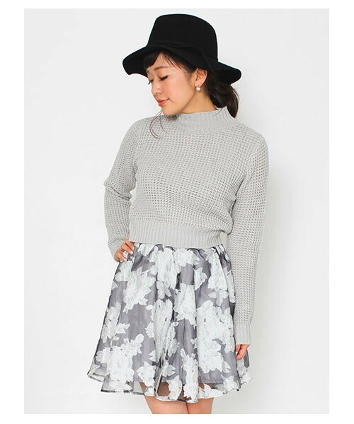 Royal Party ロイヤルパーティー の 花柄オーガンジースカート スカート Wear