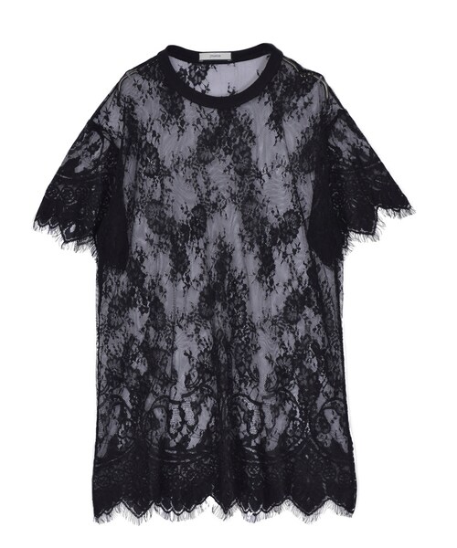 jouetie（ジュエティ）の「レース BIG TEE（トップス・レディース・オフホワイト/ブラック・M）」の2枚目の写真