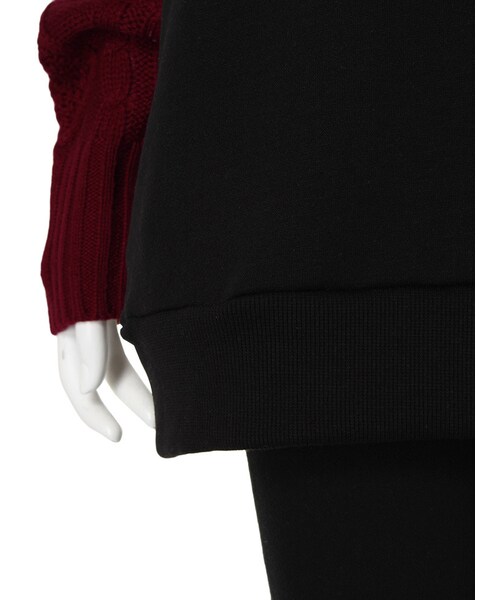 jouetie（ジュエティ）の「袖ニットロゴ刺繍PO（トップス・レディース・オフホワイト/グレー/ブラック・M）」の9枚目の写真