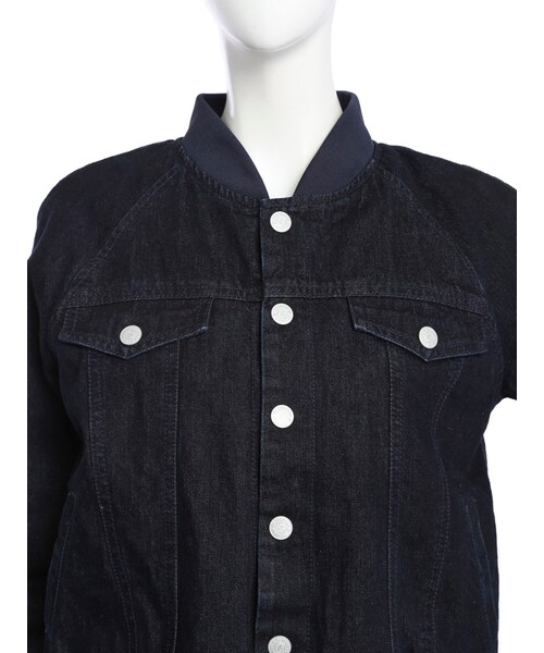 jouetie（ジュエティ）の「デニムスタジャン（ジャケット/アウター・レディース・オフホワイト/ブラック/インディゴ・M）」の8枚目の写真
