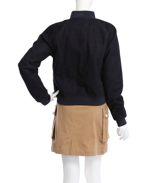 jouetie（ジュエティ）の「デニムスタジャン（ジャケット/アウター・レディース・オフホワイト/ブラック/インディゴ・M）」の7枚目の写真