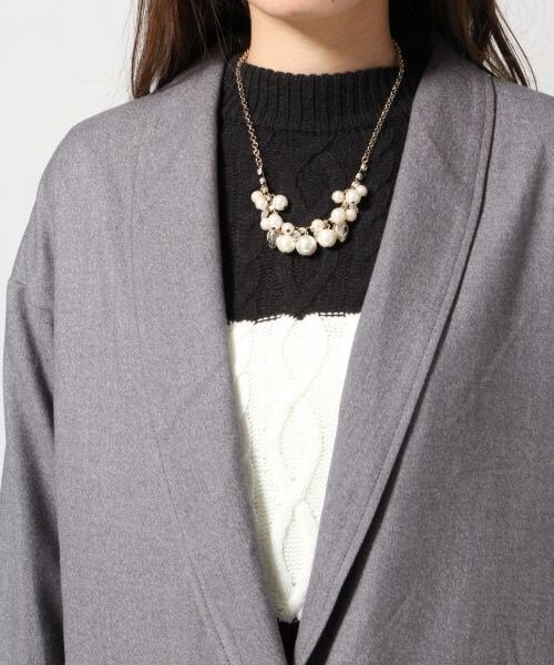 HARE（ハレ）の「【先行予約】ツイルキモウガウンコート（ジャケット/アウター・レディース・ブラック/グレー・FREE）」の6枚目の写真