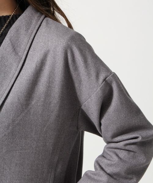 HARE（ハレ）の「【先行予約】ツイルキモウガウンコート（ジャケット/アウター・レディース・ブラック/グレー・FREE）」の7枚目の写真