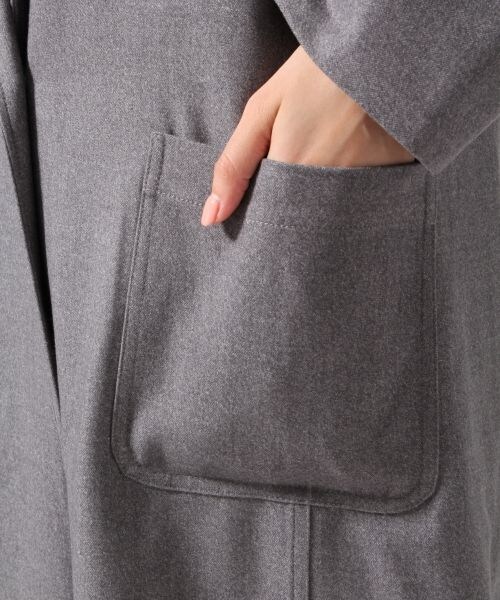 HARE（ハレ）の「【先行予約】ツイルキモウガウンコート（ジャケット/アウター・レディース・ブラック/グレー・FREE）」の10枚目の写真