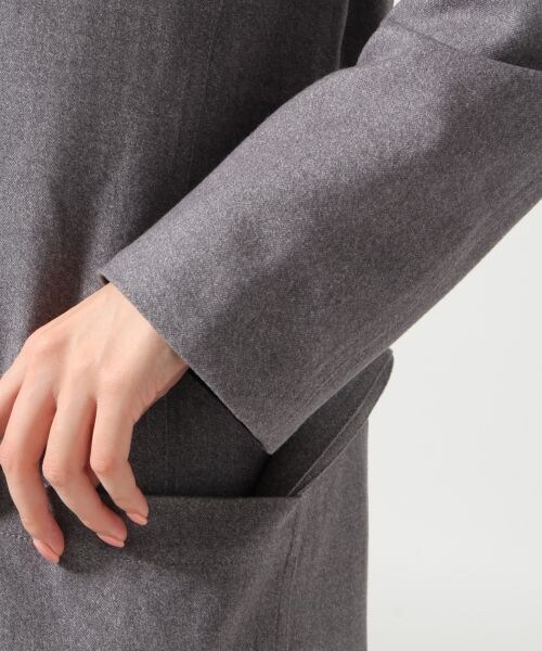 HARE（ハレ）の「【先行予約】ツイルキモウガウンコート（ジャケット/アウター・レディース・ブラック/グレー・FREE）」の9枚目の写真