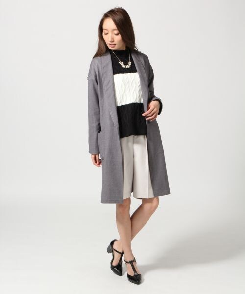 HARE（ハレ）の「【先行予約】ツイルキモウガウンコート（ジャケット/アウター・レディース・ブラック/グレー・FREE）」の16枚目の写真