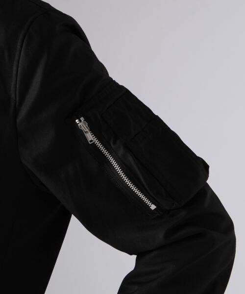 HARE(ハレ)の「【先行予約】ノーカラーMA-1(ジャケット/アウター・メンズ・オフホワイト/ブラック/ネイビー・S/M/L)」の10枚目の写真