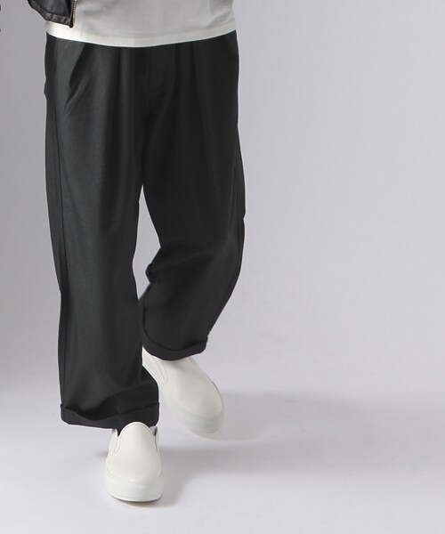 HARE（ハレ）の「ワイドタックパンツ（パンツ・メンズ・ブラック/グレー・Ｓ/Ｍ/Ｌ）」の2枚目の写真