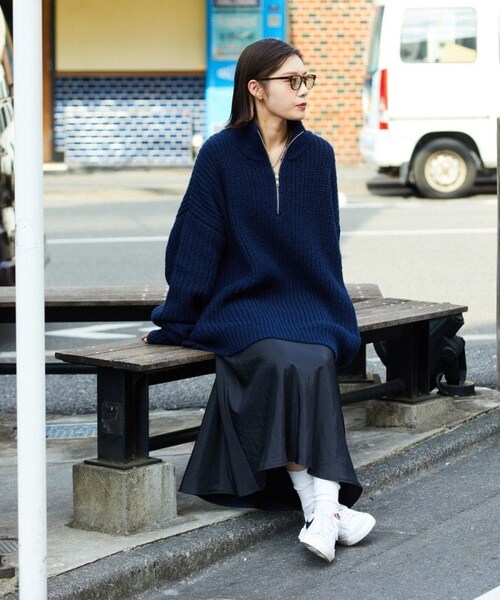 FREAK'S STORE（フリークスストア）の「両畦ハーフジップニット/ユニ