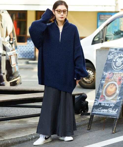 FREAK'S STORE（フリークスストア）の「両畦ハーフジップニット/ユニ