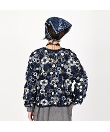 45R（フォーティファイブアール）の「手編みかぎ針フラワーのTシャツ