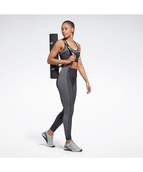Reebok（リーボック）の「ヨガ ハイライズ シームレス タイツ / YOGA HR SEAMLESS TIGHT（ブラック）（アンダーウェア・ブラック・SS/M/LL/4L）」の2枚目の写真