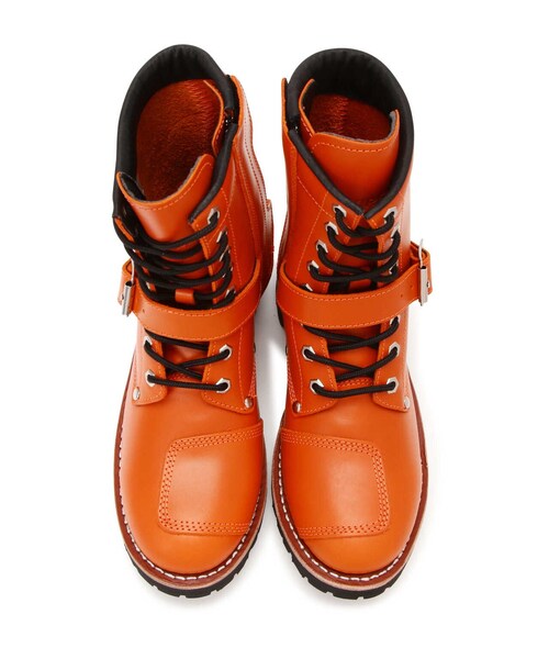 AVIREX（アヴィレックス）の「バイカー ブーツ ヤマト/BIKER BOOTS AV2100 YAMATO（シューズ・ブラック/ダークブラウン/ワイン/オレンジ・22.0/23.0/24.0）」の2枚目の写真
