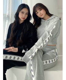 GYDA | 【セットアップ着用可】GG logoライン バックレースアップパーカー(パーカー)