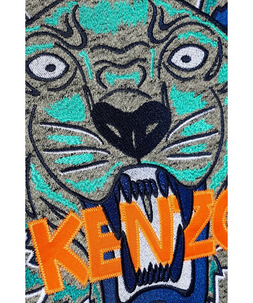 KENZO(ケンゾー)の「KENZO Tiger embroidered cotton-jersey sweatshirt(スウェット・レディース・Gray・x small/small/medium/large/x large)」の3枚目の写真