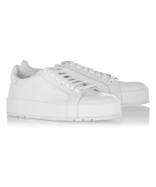 JIL SANDER（ジルサンダー）の「Jil Sander Leather sneakers（スニーカー・レディース・White・IT38/IT36/IT37/IT39/IT40/IT41）」の2枚目の写真