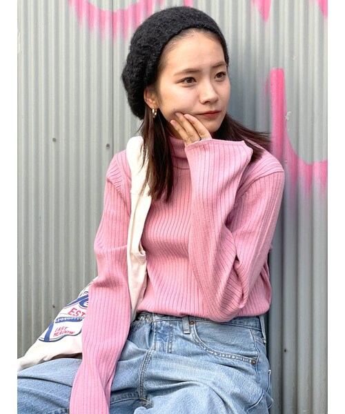 Ungrid（アングリッド）の「ウォッシャブルタートルニット（ニット/セーター・ピンク/イエロー/ライトグリーン・F）」の9枚目の写真