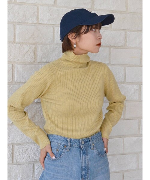 Ungrid（アングリッド）の「ウォッシャブルタートルニット（ニット/セーター・ピンク/イエロー/ライトグリーン・F）」の14枚目の写真