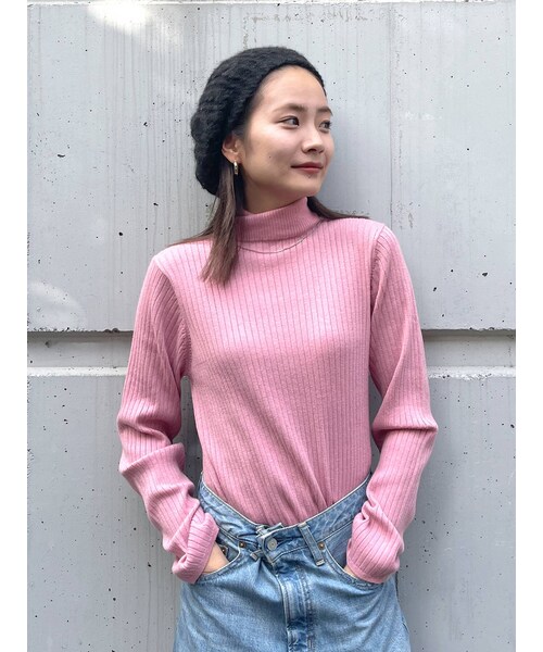 Ungrid（アングリッド）の「ウォッシャブルタートルニット（ニット/セーター・ピンク/イエロー/ライトグリーン・F）」の10枚目の写真