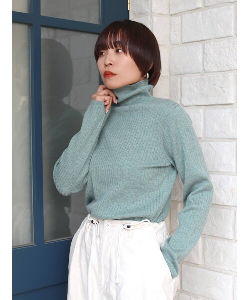 Ungrid（アングリッド）の「ウォッシャブルタートルニット（ニット/セーター・ピンク/イエロー/ライトグリーン・F）」の16枚目の写真