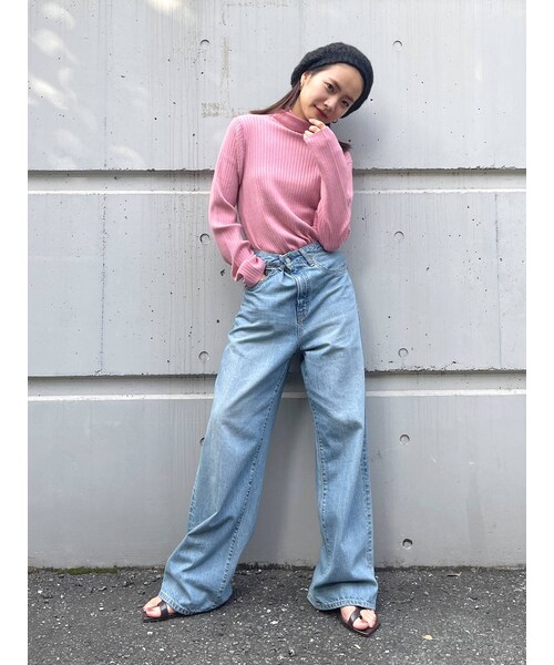 Ungrid（アングリッド）の「ウォッシャブルタートルニット（ニット/セーター・ピンク/イエロー/ライトグリーン・F）」の12枚目の写真