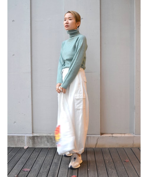 Ungrid（アングリッド）の「ウォッシャブルタートルニット（ニット/セーター・ピンク/イエロー/ライトグリーン・F）」の8枚目の写真