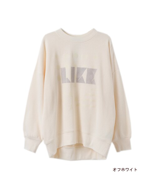 w closet（ダブルクローゼット）の「幾何学ロゴBIG裏毛プルオーバー（トップス・レディース・オフホワイト/グレー/ネイビー・FREE）」の2枚目の写真