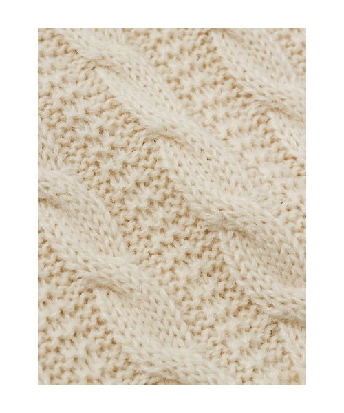 w closet（ダブルクローゼット）の「フェイクレイヤーケーブル編みニットベスト（トップス・レディース・アイボリー/ネイビー・FREE）」の10枚目の写真