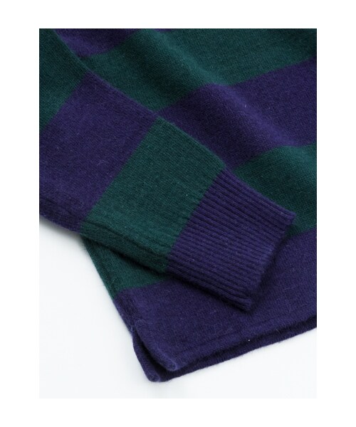 w closet(ダブルクローゼット)の「ニジュウス編みニットプルオーバー(トップス・レディース・アイボリー/アイスグレー/アイボリー×ブラック/グリーン×ネイビー・FREE)」の9枚目の写真