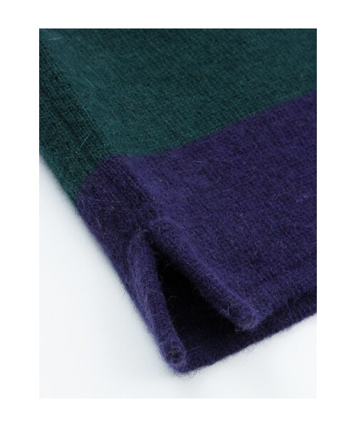 w closet(ダブルクローゼット)の「ニジュウス編みニットプルオーバー(トップス・レディース・アイボリー/アイスグレー/アイボリー×ブラック/グリーン×ネイビー・FREE)」の10枚目の写真