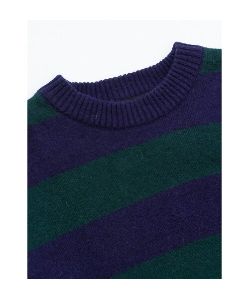 w closet(ダブルクローゼット)の「ニジュウス編みニットプルオーバー(トップス・レディース・アイボリー/アイスグレー/アイボリー×ブラック/グリーン×ネイビー・FREE)」の8枚目の写真