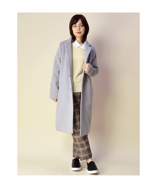 w closet(ダブルクローゼット)の「シングルチェスターコート(トップス・レディース・L.グレー/キャメル/ブラック・FREE)」の11枚目の写真