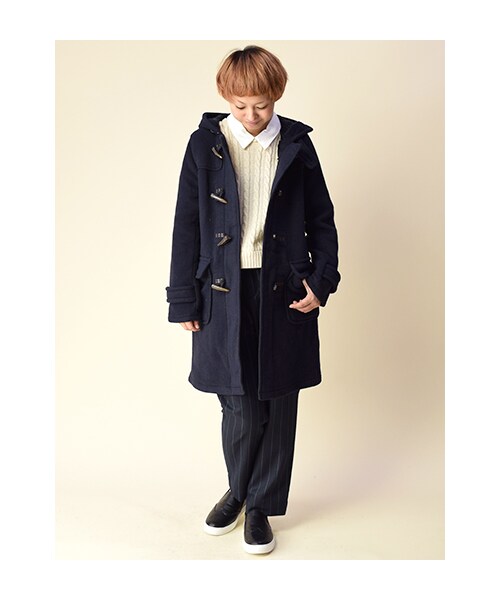 w closet（ダブルクローゼット）の「ダブルフェイスダッフルコート（トップス・レディース・ネイビー/ブラック/ベージュ※こちらのカラーは1・FREE）」の11枚目の写真