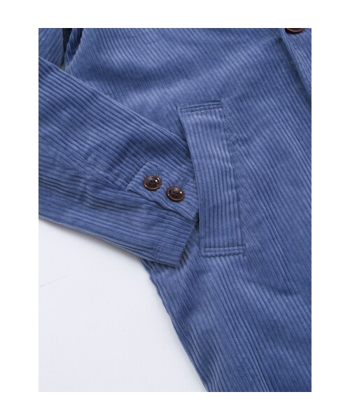 w closet(ダブルクローゼット)の「コーデュロイシングルテーラードコート(トップス・レディース・エクリュ/ライトグレー/ダークサックス/ネイビー・FREE)」の9枚目の写真