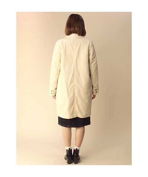 w closet(ダブルクローゼット)の「コーデュロイシングルテーラードコート(トップス・レディース・エクリュ/ライトグレー/ダークサックス/ネイビー・FREE)」の7枚目の写真