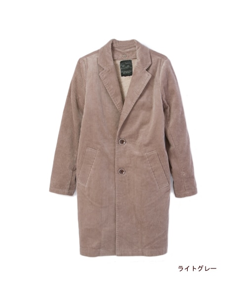w closet(ダブルクローゼット)の「コーデュロイシングルテーラードコート(トップス・レディース・エクリュ/ライトグレー/ダークサックス/ネイビー・FREE)」の3枚目の写真