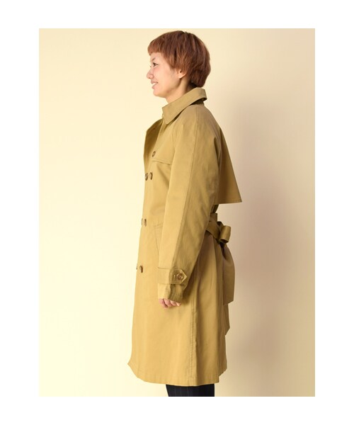 w closet(ダブルクローゼット)の「ライナー付きツイルトレンチコート(トップス・レディース・ベージュ/ネイビー・FREE)」の4枚目の写真