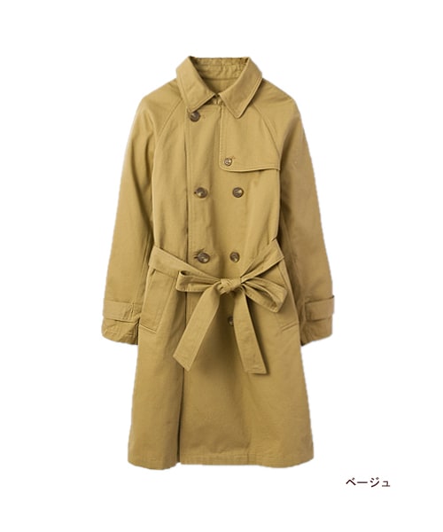 w closet(ダブルクローゼット)の「ライナー付きツイルトレンチコート(トップス・レディース・ベージュ/ネイビー・FREE)」の2枚目の写真