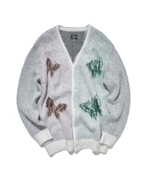 Needles（ニードルス）の「<別注>MOHAIR　CARDIGAN　PAPILLON（ニット/セーター・メンズ・ECRU/L.GRY/BLK・S/M/L）」の2枚目の写真
