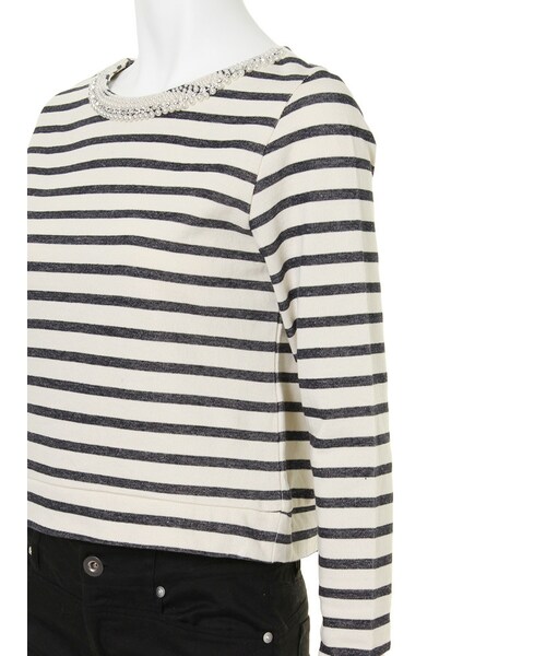 MERCURYDUO（マーキュリーデュオ）の「【LUX】 ビジュ付ボーダーTOPS（トップス・レディース・ミックス・F）」の6枚目の写真